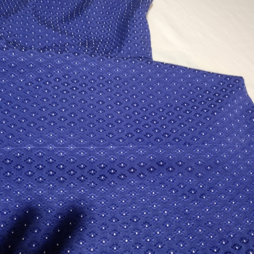Kensie Cobalt Blue and White Sweetheart Neck Line Midi Dress - Picture 11 of 16